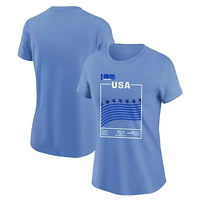 T-shirt graphique bleu clair pour femme, hôte de la Coupe du Monde FIFA 2026