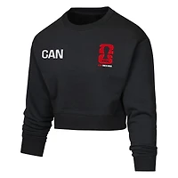 Women's Outerstuff  Black FIFA World Cup 2026 Canada Host Country Cropped Sweatshirt