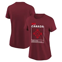 T-shirt graphique rouge pour femme, hôte de la Coupe du Monde FIFA 2026