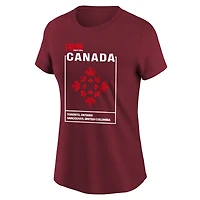 T-shirt graphique rouge pour femme, hôte de la Coupe du Monde FIFA 2026