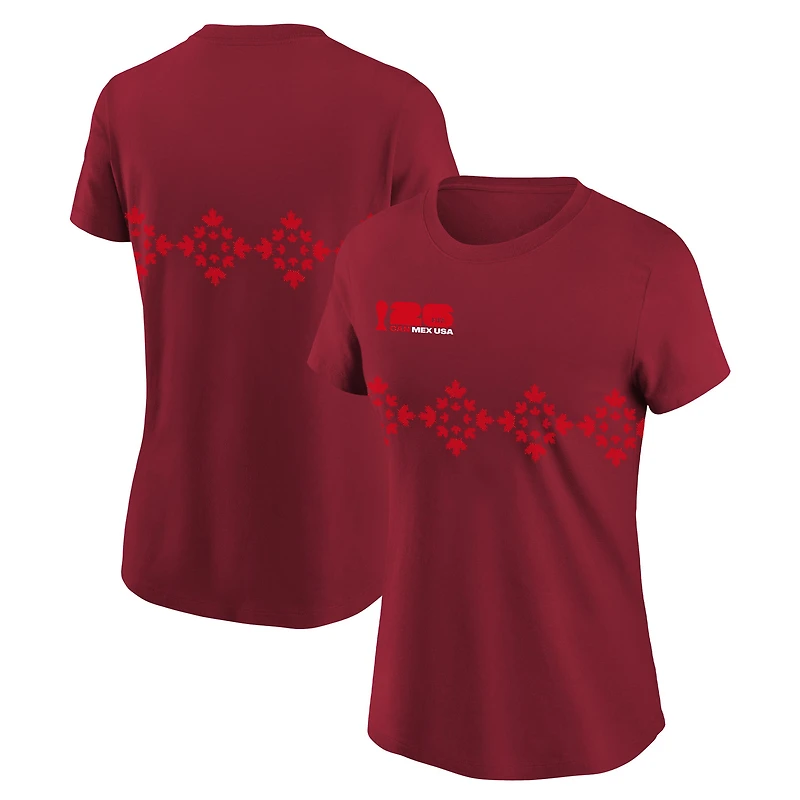 Haut sublimé rouge pour femme, hôte de la Coupe du Monde FIFA 2026