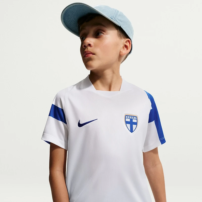 Youth Nike  White Finland National Team 2026 Home Stadium Replica Jersey