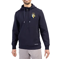Sweat à capuche zippé demi-zip Cutter & Buck bleu marine FIU Panthers Roam Eco recyclé pour homme