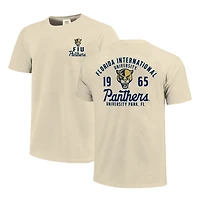 Men's Cream FIU Panthers Comfort Colors Mascot Overlay T-Shirt