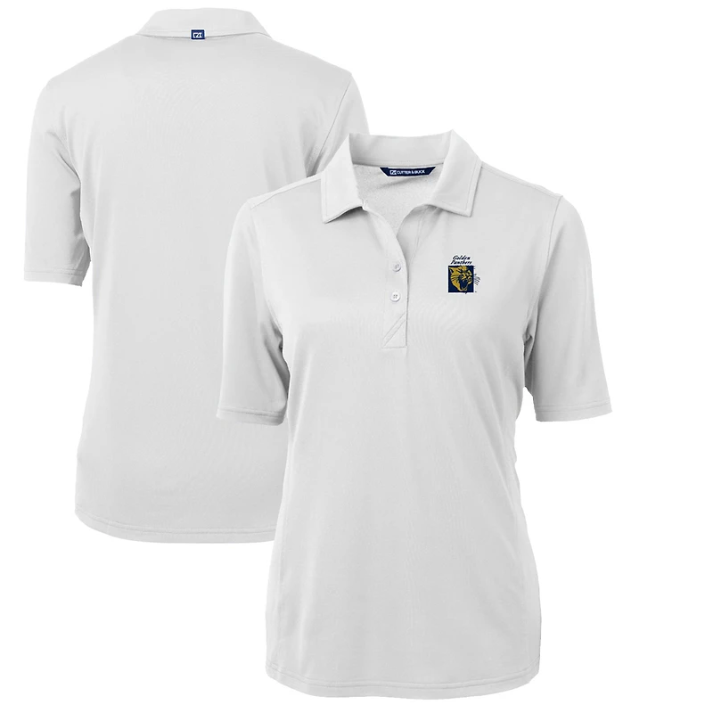 Polo recyclé Cutter & Buck blanc FIU Panthers Team Virtue Eco Pique pour femme