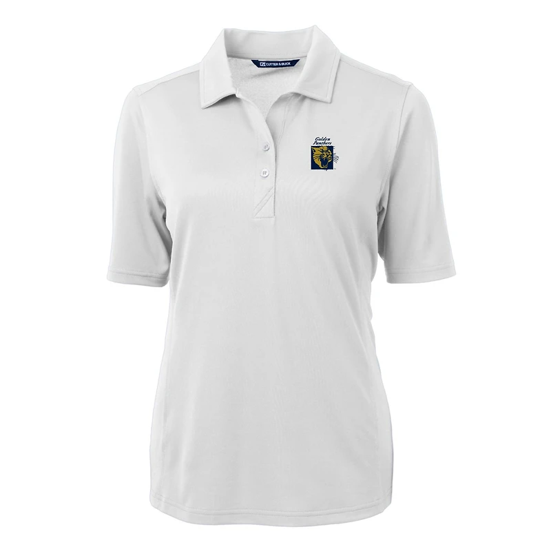 Polo recyclé Cutter & Buck blanc FIU Panthers Team Virtue Eco Pique pour femme