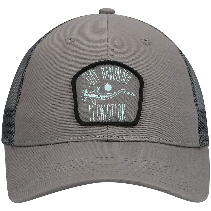 Men's Flomotion Charcoal Hammered Trucker Snapback Hat