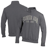 Men's Champion  Heather Gray Florida A&M Rattlers Established Date Quarter-Zip Pullover