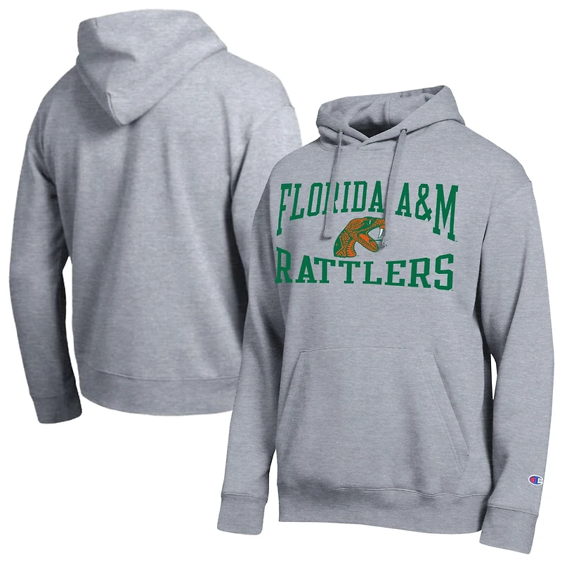 Men's Champion  Heather Gray Florida A&M Rattlers Team Hoodie