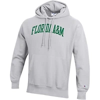 Sweat à capuche en polaire tissage inversé gris chiné Champion pour homme des Florida A&M Rattlers