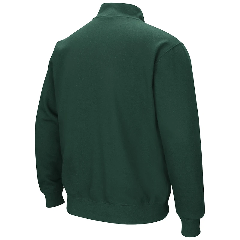 Men's Colosseum Green Florida A&M Rattlers Tortugas Quarter-Zip Sweatshirt