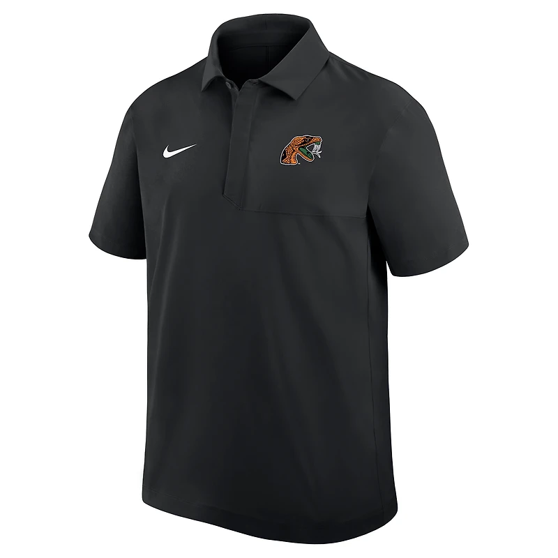 Polo Nike noir pour homme Florida A&M Rattlers 2025 Sideline