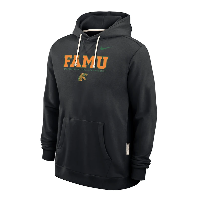 Sweat à capuche Nike noir Florida A&M Rattlers 2025 Sideline Standard Issue Dri-FIT pour homme