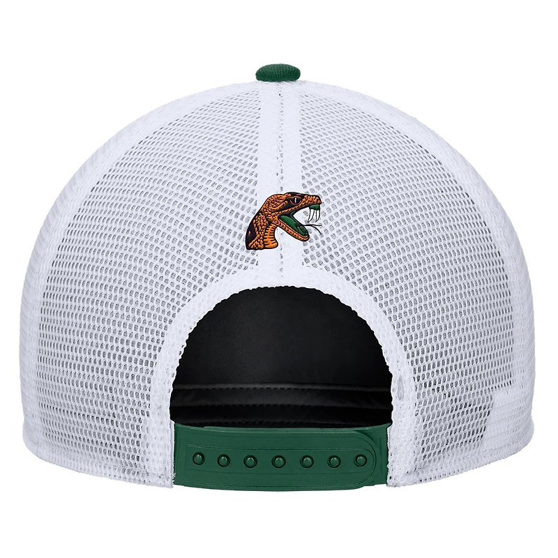 Men's Nike Green Florida A&M Rattlers 2025 On-Field Rise Trucker Performance Adjustable Hat