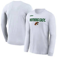 Men's Nike x LeBron James White Florida A&M Rattlers 2025 On-Court Bench Long Sleeve T-Shirt