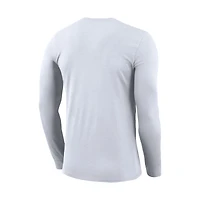 Men's Nike x LeBron James White Florida A&M Rattlers 2025 On-Court Bench Long Sleeve T-Shirt