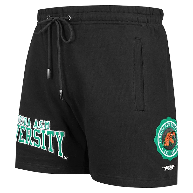 Men's Pro Standard Black Florida A&M Rattlers Crest Shorts