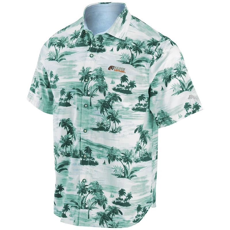 Men's Tommy Bahama  Green Florida A&M Rattlers Tropical Horizons Button-Up Shirt