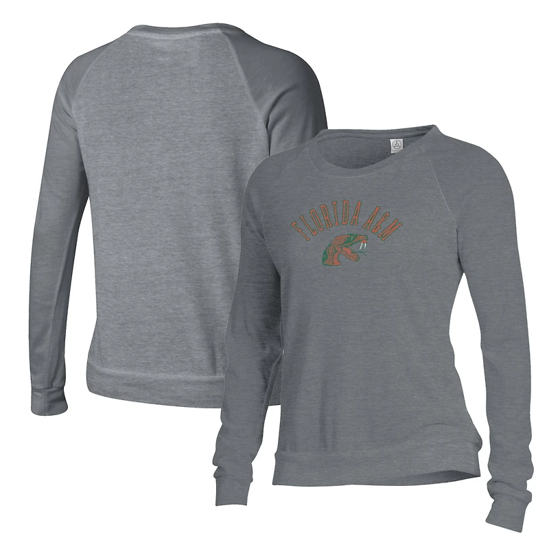 Women's Alternative Apparel Gray Florida A&M Rattlers Slouchy Pullover Sweatshirt