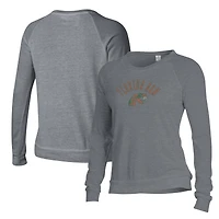 Women's Alternative Apparel Gray Florida A&M Rattlers Slouchy Pullover Sweatshirt