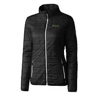 Women's Cutter & Buck Black Florida A&M Rattlers Rainier Eco Insulated Puffer Full-Zip Jacket