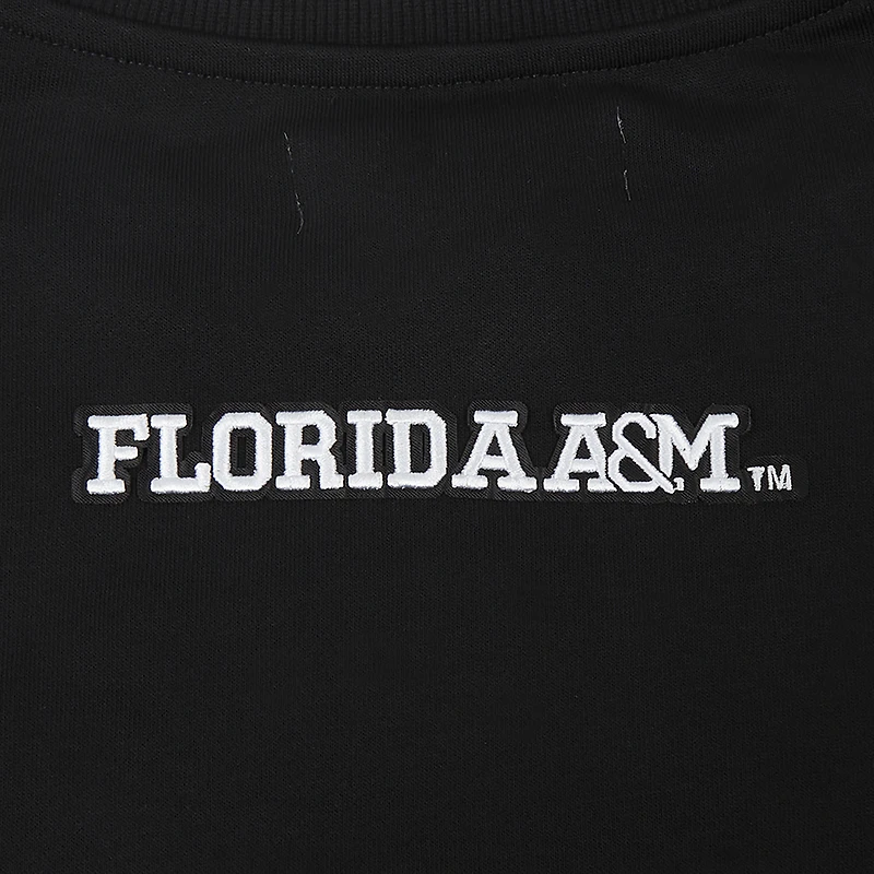 Women's Pro Standard  Black Florida A&M Rattlers Pearl Cropped Pullover Sweatshirt
