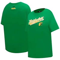 T-shirt boyfriend surdimensionné Pro Standard vert Florida A&M Rattlers Script Tail pour femmes