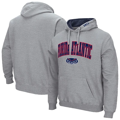 Sweat à capuche Colosseum pour homme, gris chiné, motif arche et logo des hiboux de l'Atlantique Floride