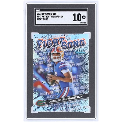 Anthony Richardson Florida Gators 2022 Bowman Best U Fight Song #FS-7 SGC Authenticated 10 Card