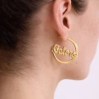 BaubleBar Florida Gators Logo Hoop Earring