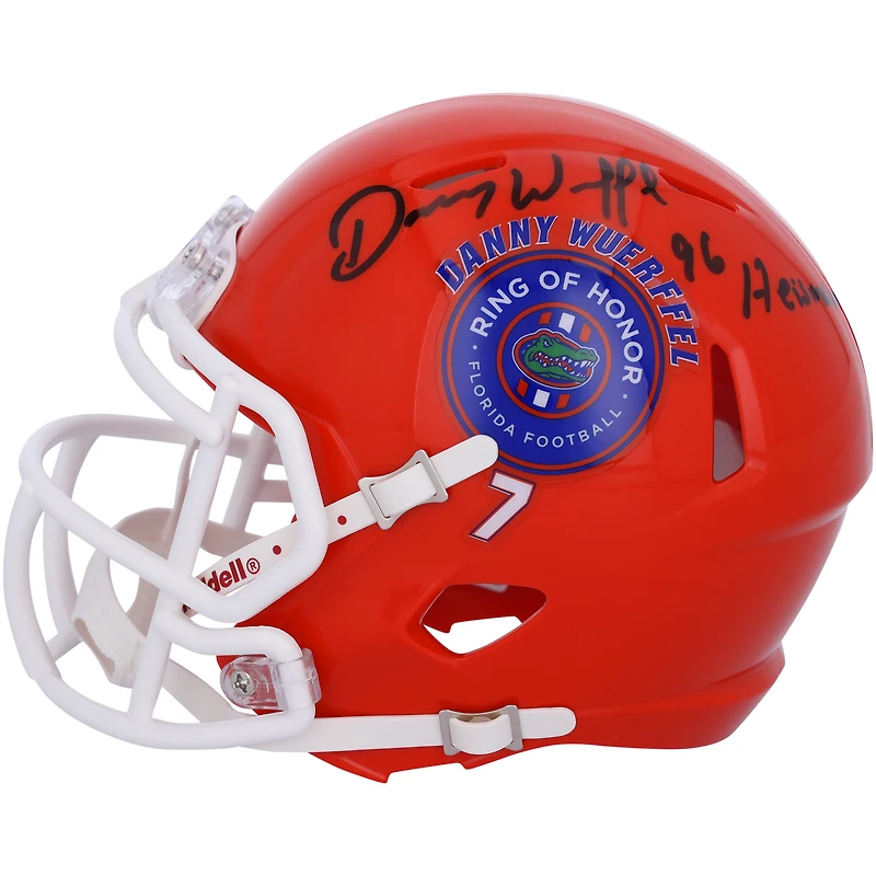 Danny Wuerffel Florida Gators Autographed Riddell Ring of Honor Mini Helmet with "96 Heisman" Inscription