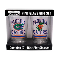 Gators de Floride 16oz. Verre à pinte, paquet de deux