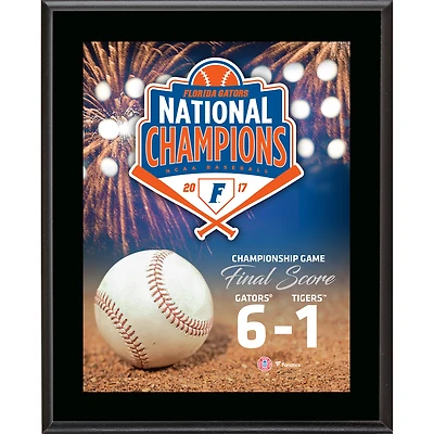 Florida Gators 2017 NCAA Men's Baseball College World Series Champions nationaux 10,5" x 13" Plaque sublimée