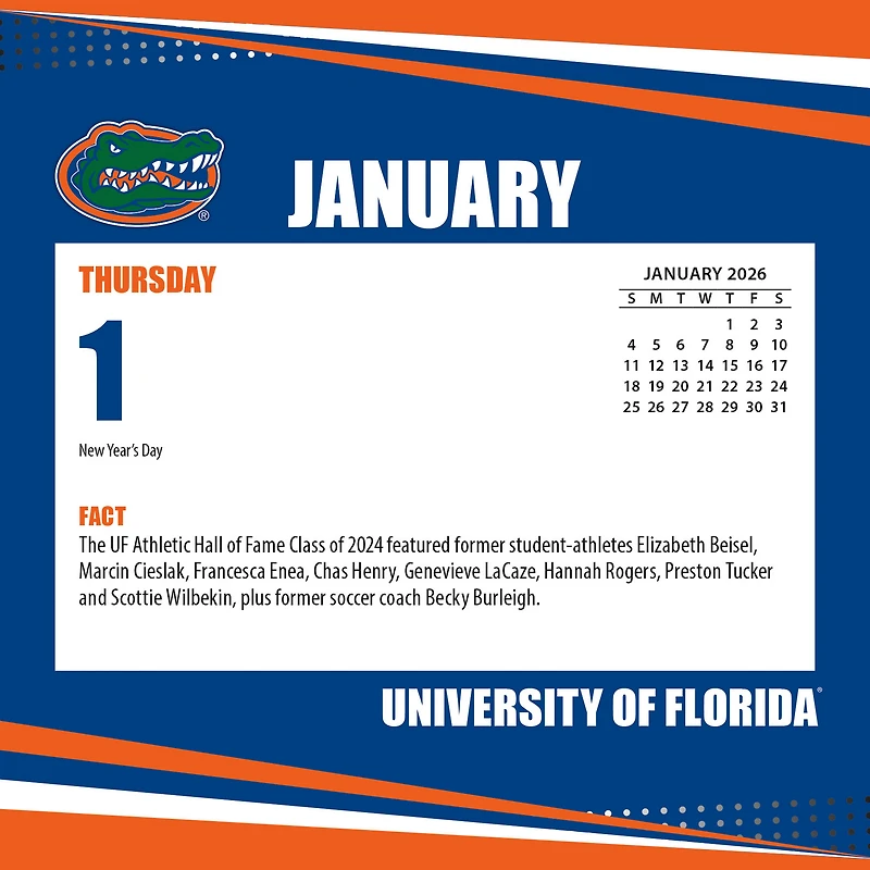 Florida Gators 2026 Box Calendar