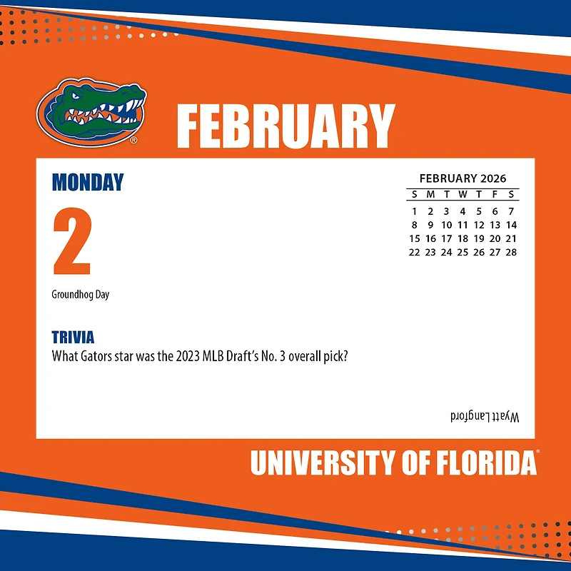 Florida Gators 2026 Box Calendar