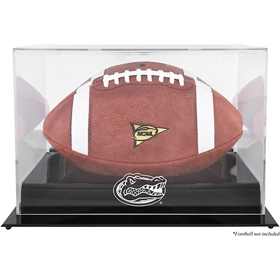 Vitrine de présentation de football avec logo de l'équipe des Florida Gators Black Base et dos miroir