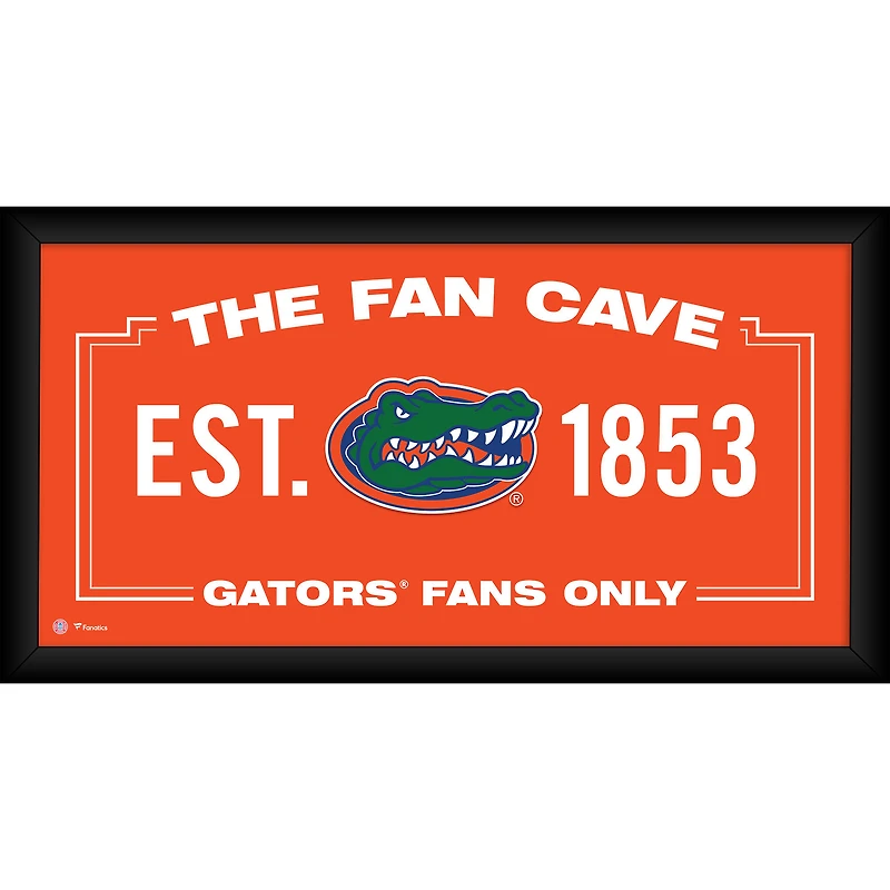 Florida Gators Framed 10" x 20" Fan Cave Collage