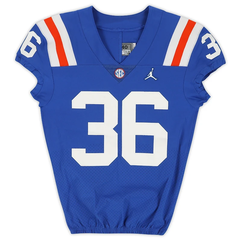 Maillot rétro royal n°36 des Florida Gators pour les saisons de football NCAA 2020-21