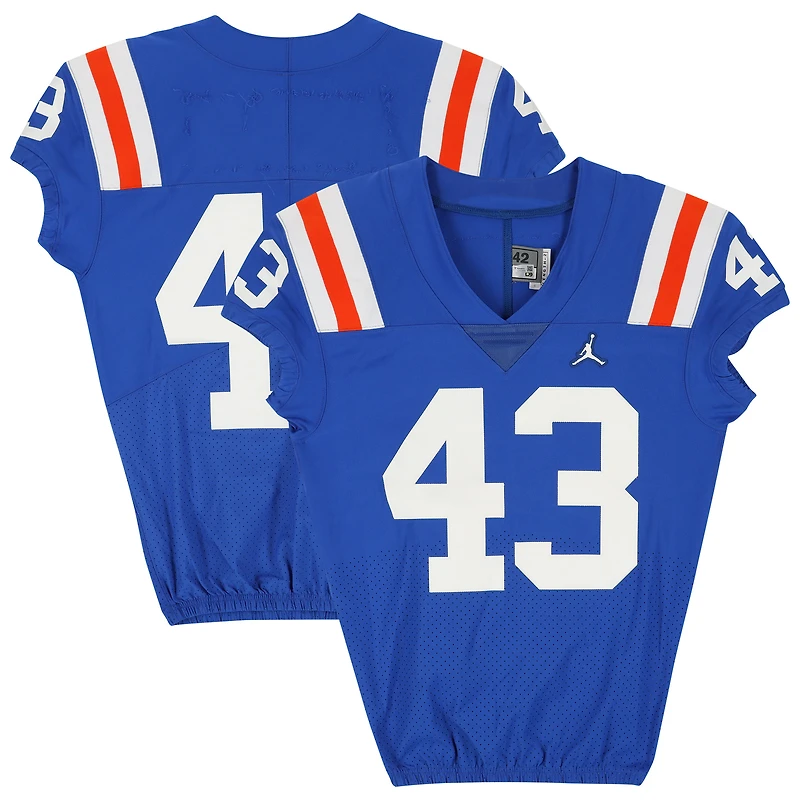 Maillot rétro royal numéro 43 des Florida Gators pour les saisons de football NCAA 2020-21