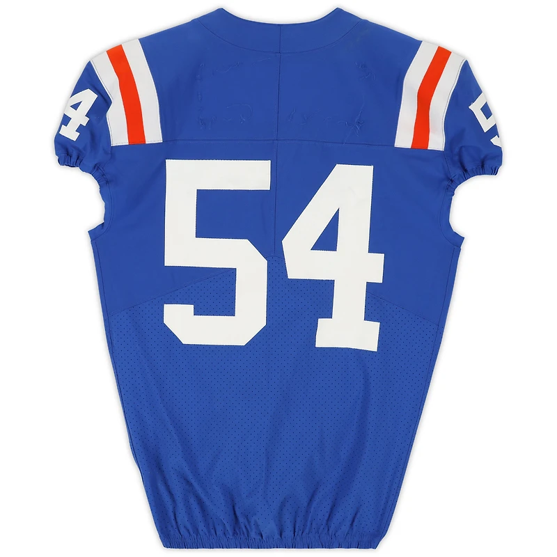 Florida Gators Team-Issued #54 Royal Throwback Jersey from the 2020-21 NCAA Football Seasons