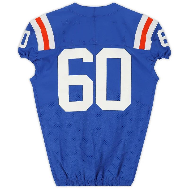 Florida Gators Team-Issued #60 Blue Throwback Jersey from the 2020-21 NCAA Football Seasons