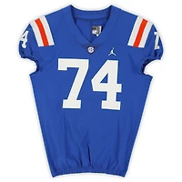 Florida Gators Team-Issued #74 Blue Throwback Jersey from the 2020-21 NCAA Football Seasons