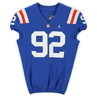 Florida Gators Team-Issued #92 Blue Throwback Jersey from the 2020-21 NCAA Football Seasons