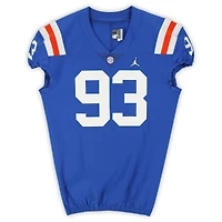 Florida Gators Team-Issued #93 Blue Throwback Jersey from the 2020-21 NCAA Football Seasons