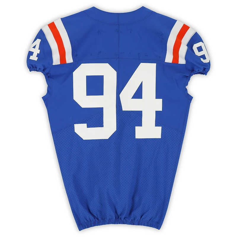 Florida Gators Team-Issued #94 Blue Throwback Jersey from the 2020-21 NCAA Football Seasons