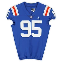 Florida Gators Team-Issued #95 Royal Throwback Jersey from the 2020-21 NCAA Football Seasons