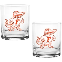 Florida Gators Two Pack 14oz. Vault Sketch Rocks Glass Set