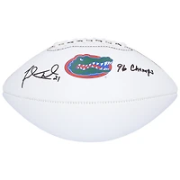 Fred Taylor Florida Gators Autographed Nike White Panel Football with "96 Champs" Inscription