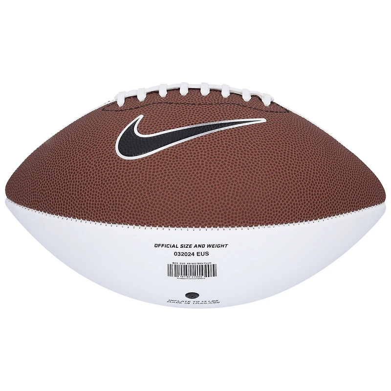 Ballon de football américain Nike à panneau blanc autographié par Fred Taylor des Florida Gators, avec inscription « Champions 96 ».