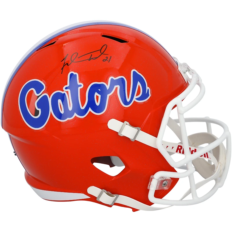 Casque réplique Riddell Speed ​​autographié par Fred Taylor des Florida Gators